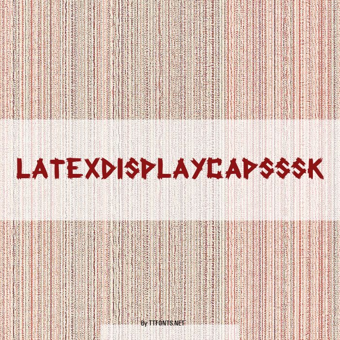LatexDisplayCapsSSK example